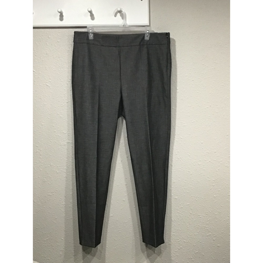 NWT Talbots Chatham Ankle Pants Women 14 Grey Sharkskin Stretch Office Career - Picture 3 of 7